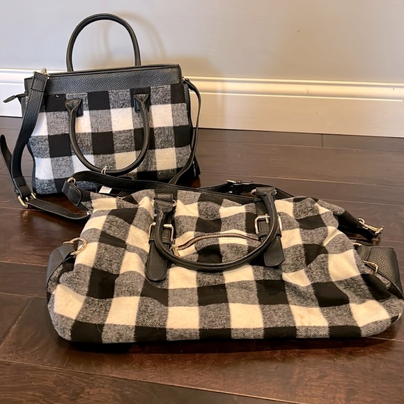 Charming Charlie Handbags - Charming Charlie plaid bag set